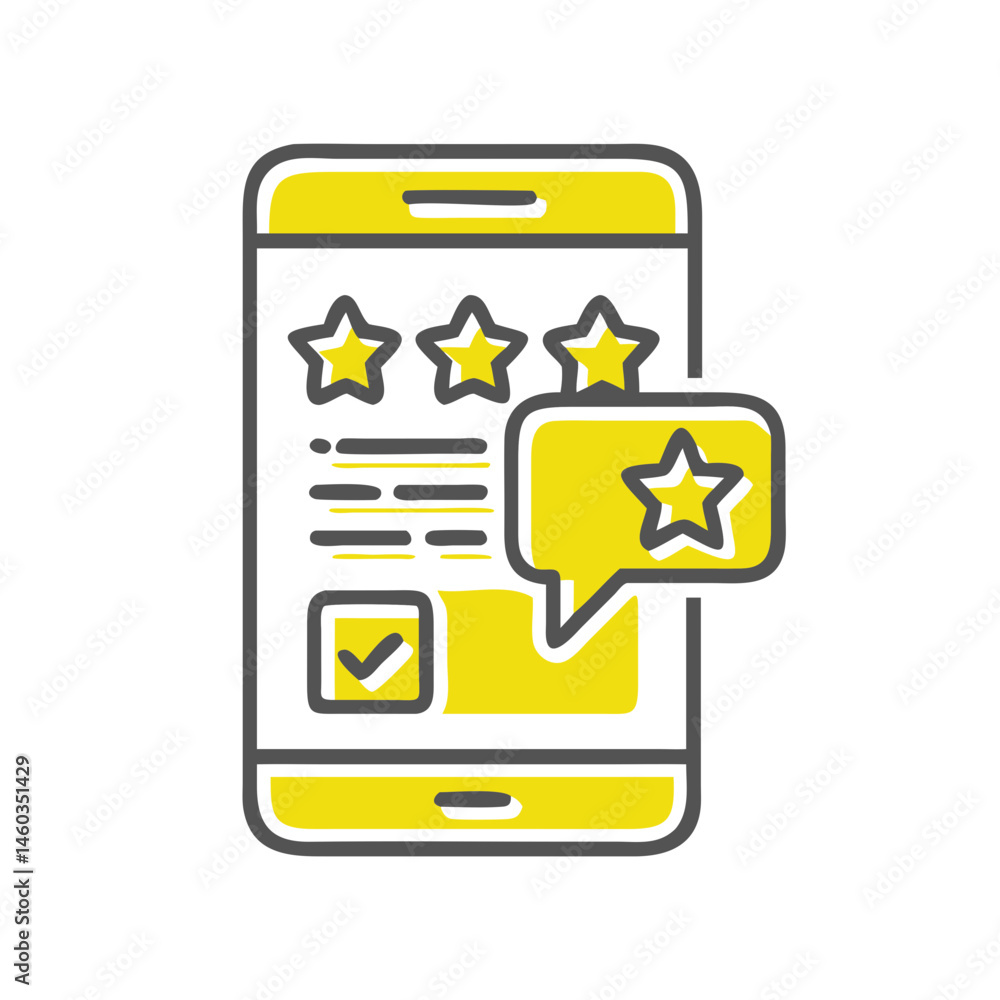 Poster mobile booking app interface with star ratings for reservation concept with copy space