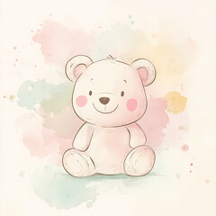 Fototapeta premium Simple Cartoon of a Teddy Bear