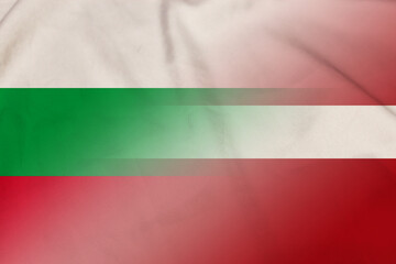 Bulgaria and Latvia political flag international negotiation LVA BGR