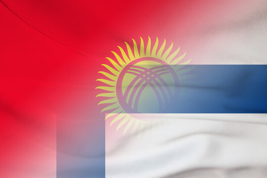 Kyrgyzstan and Finland political flag international relations FIN KGZ