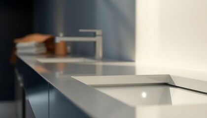 bathroom sink with a faucet and soap dispenser