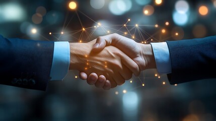 Business Handshake with Digital Network Overlay