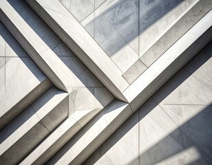 Obraz premium Abstract geometric concrete wall texture with shadows. Modern architecture detail.