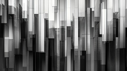 Tall office building facade with alternating glass panels, abstract composition capturing the rhythm and symmetry of modern architecture.  