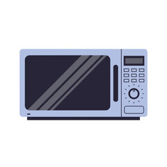 Fototapeta premium Microwave Appliance, Modern Design, Blue Color – Kitchen Technology Concept for Home, Blog, Website Design 