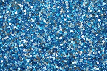 Blue glitter background with white space for text, shiny, shiny light blue glitter texture, bright, sparkling, soft focus Generative AI