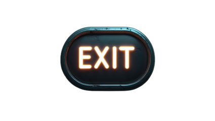 Illuminated Exit Sign white transparent background