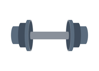 Fitness barbell. simple flat illustration.