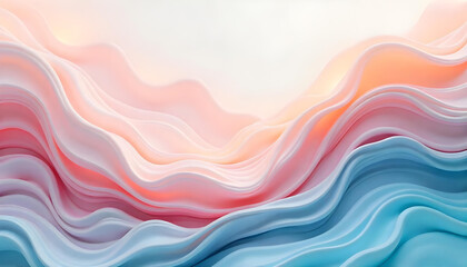 Abstract pastel waves: texture from smooth forms.