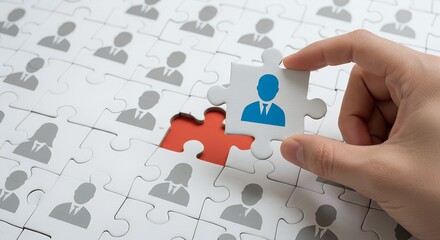 Strategic Personnel Placement: A symbolic image illustrating the vital process of recruitment and human resources management.