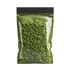 A Bag of Green Peas Isolated on Transparent Background