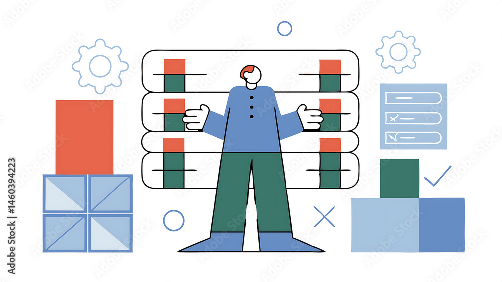 Poster leadership to deal and handle business problem skill and decision to overcome difficulty or uncertai