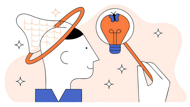 new creative idea innovation or solution for business entrepreneurship or startup idea creation or discovery concept businessman entrepreneur discover hatching egg with lightbulb idea inside 070525