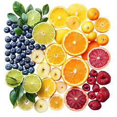 Radiant Citrus Bunch Isolated on Transparent Background