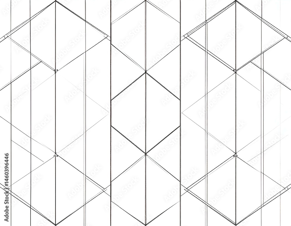Poster abstract geometric pattern. black lines on white background create a tessellated design. ideal for b