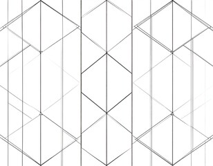 Abstract geometric pattern. Black lines on white background create a tessellated design. Ideal for backgrounds, textures, and modern designs.