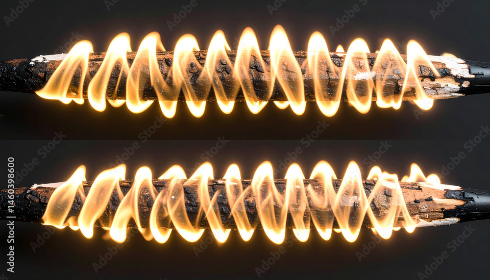 Poster dynamic fire effects studio setting digital art dark environment top view visual concept