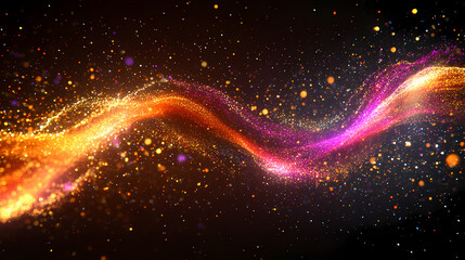 multicolored glowing wave