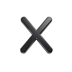 Obraz premium A minimalistic black cross icon design.