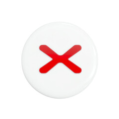 Obraz premium Colorful button with red cross symbol