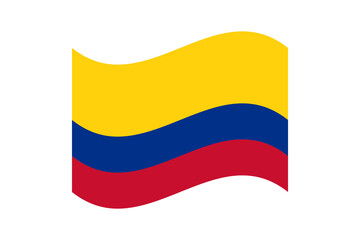Flag of Colombia. Colombia wavy flag digital vector illustration.