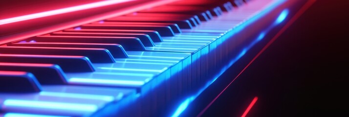 Neon Piano Keys