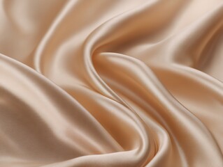 Fototapeta premium Draped Beige Satin Fabric Texture