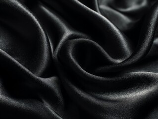 Obraz premium Draped Black Fabric Texture