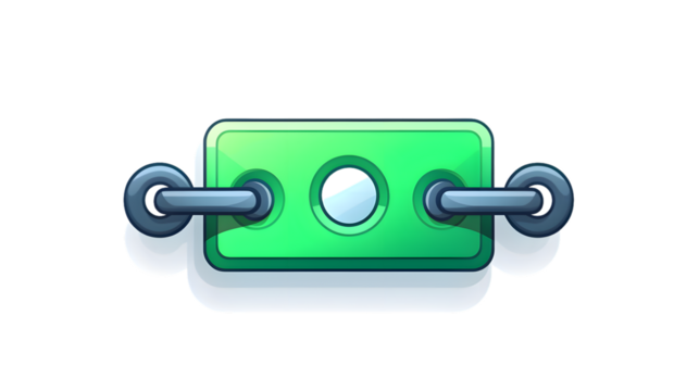 Professional Link Interface Icon Isolated Flat Vector Illustration