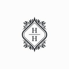 HH Initials Wedding Logo Vector Art  Icons  and Graphics