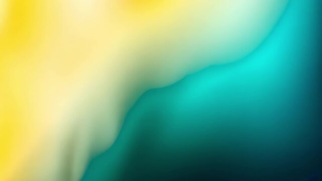 Vibrant Gradient Flow of Yellow and Teal Abstract Colors