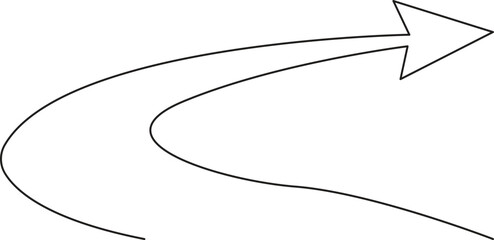 Curved arrow pointing upward representing movement direction progress navigation growth or path guidance in strategy forward thinking or upward trend illustration