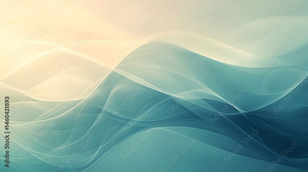 Aufkleber abstract design with flowing lines and soft color gradients.
