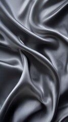 Obraz premium Draped Silver-Grey Satin Fabric
