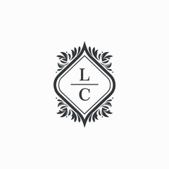 LC Initials Wedding Logo Vector Art  Icons  and Graphics
