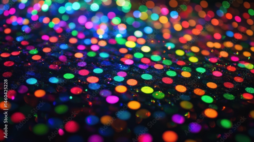 Poster abstract canvas of vibrant bokeh lights dancing in a dark space