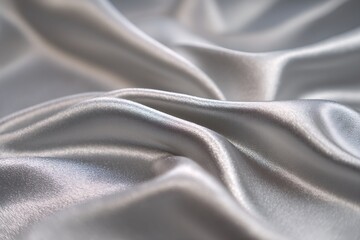Obraz premium Silver Satin Fabric Drape