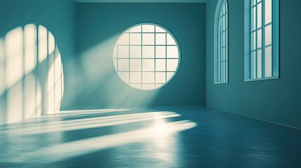 Futuristic Empty Room Rendered in 3D, Offering a Glimpse of Tomorrow's Design 