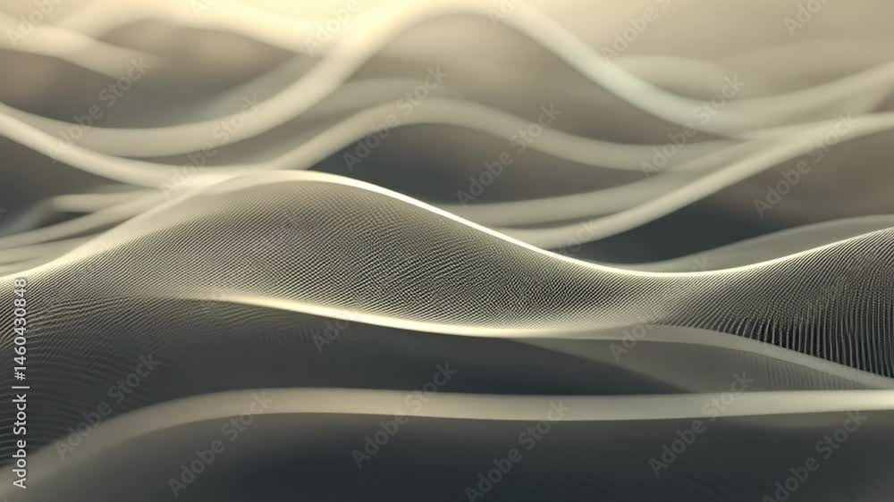 Poster abstract waves and soft textures create mesmerizing movement, showcasing fluidity in design through 