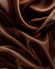 Fototapeta premium Draped Brown Satin Fabric Texture