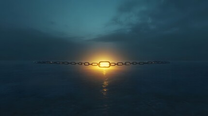 A Chain Encircles a Golden Light