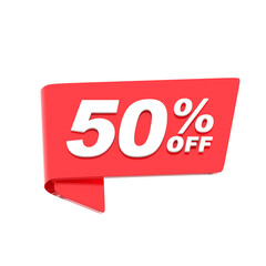 50% Discount Sale Tag