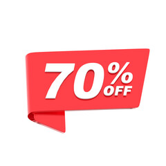 70% Off Discount Tag