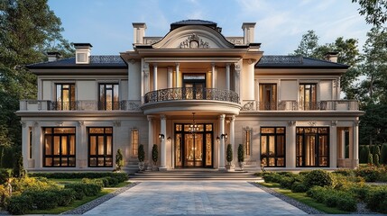 Exclusive luxury villa design project featuring sophisticated architecture and elegant interiors. 
