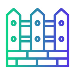 boundary Line Gradient Icon