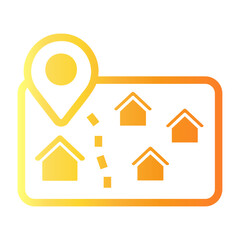 boundary Line Gradient Icon