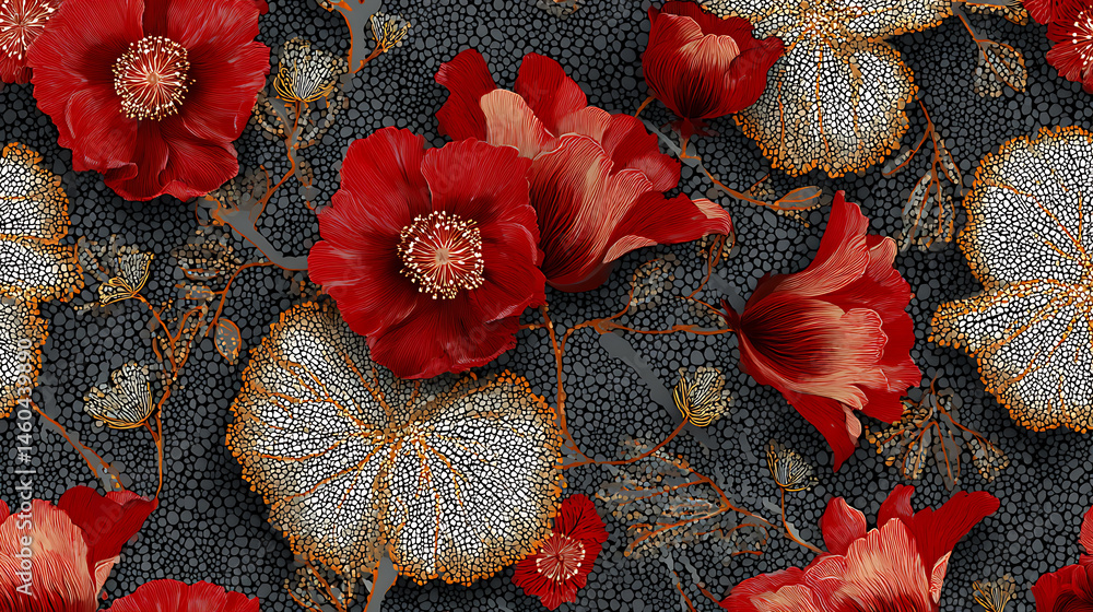 Poster Digital and textile design pattern