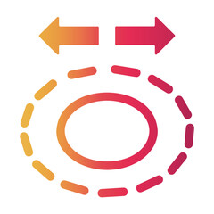 boundary Line Gradient Icon