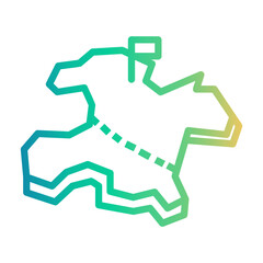 boundaries Line Gradient Icon