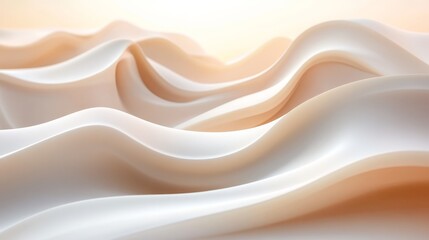 Abstract depiction of flowing, soft curves in light beige.